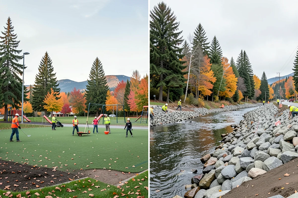Warning Track Maintenance in SeaTac, King County, WA - Assess track depth, width, and edge definition