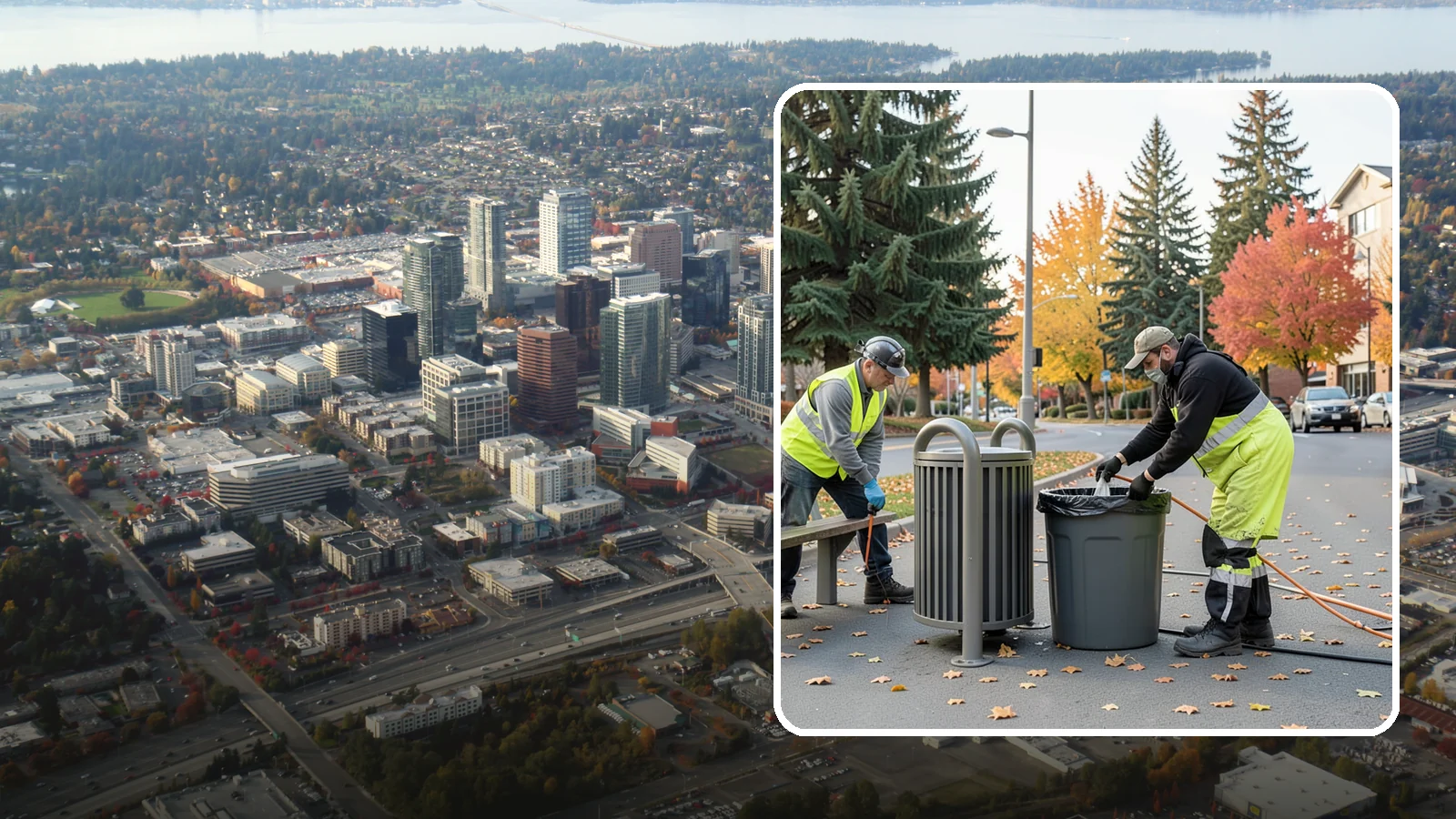 Waste Receptacle Servicing in Bellevue, King County, WA - Scheduled emptying, cleaning, and upkeep of public trash and recycling receptacles.