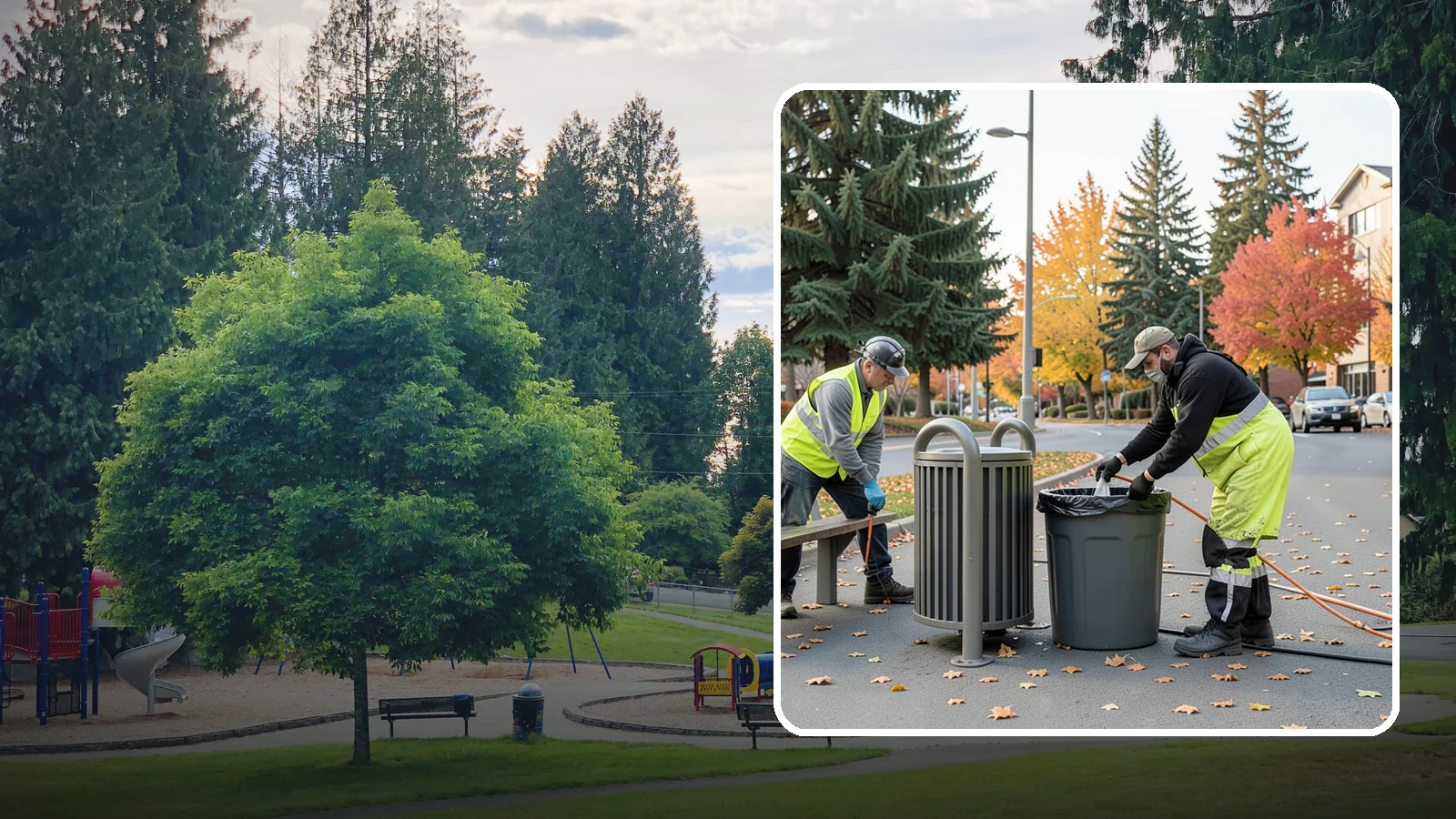 Waste Receptacle Servicing in Bonney Lake, Pierce County, WA - Scheduled emptying, cleaning, and upkeep of public trash and recycling receptacles.