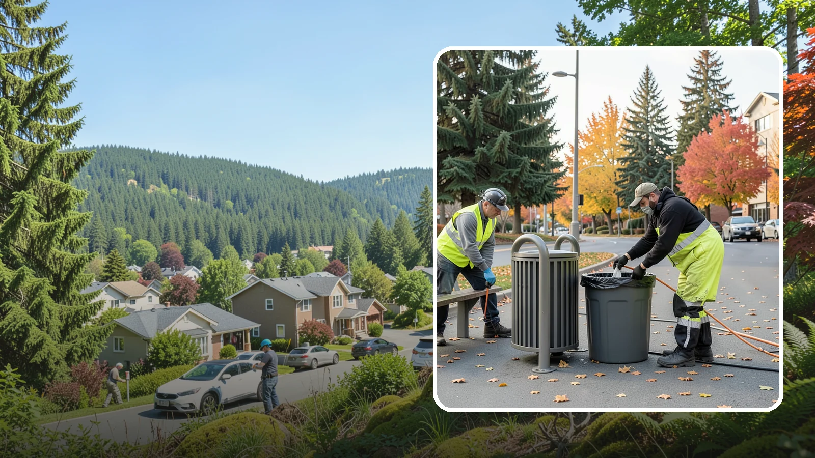 Waste Receptacle Servicing in Index, Snohomish County, WA - Scheduled emptying, cleaning, and upkeep of public trash and recycling receptacles.