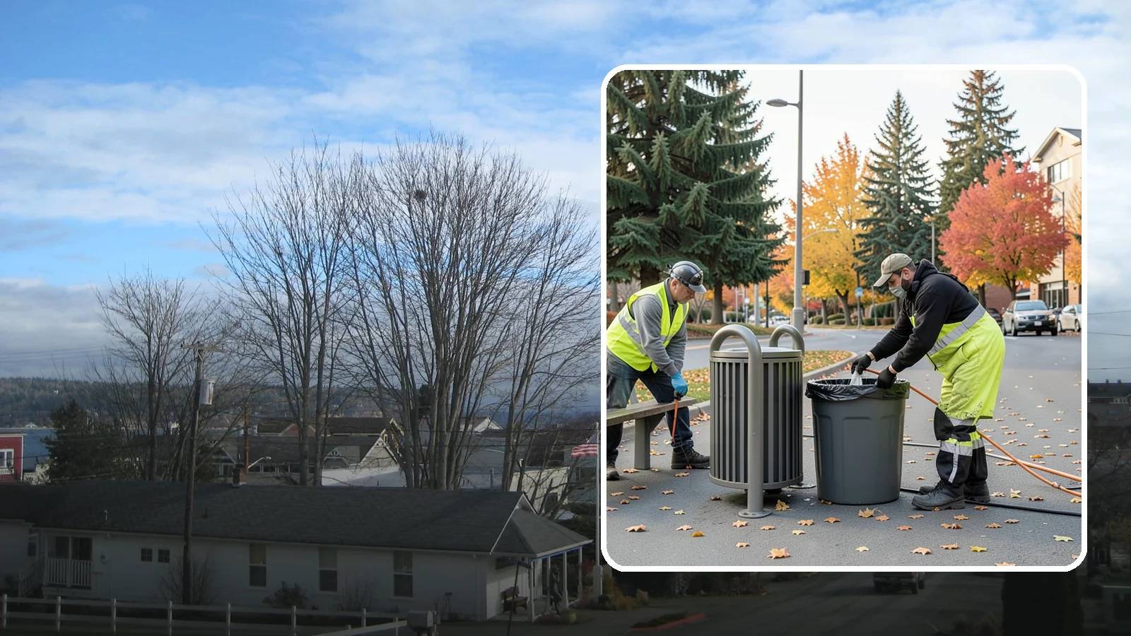 Waste Receptacle Servicing in Langley, Island County, WA - Scheduled emptying, cleaning, and upkeep of public trash and recycling receptacles.
