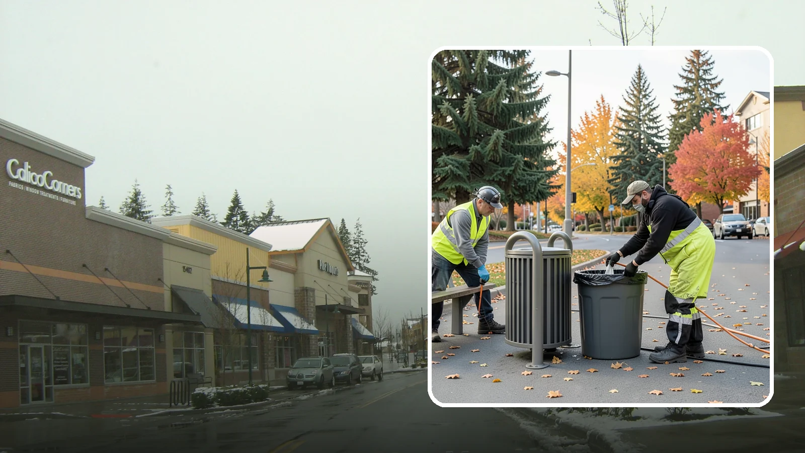Waste Receptacle Servicing in Mill Creek, Snohomish County, WA - Scheduled emptying, cleaning, and upkeep of public trash and recycling receptacles.