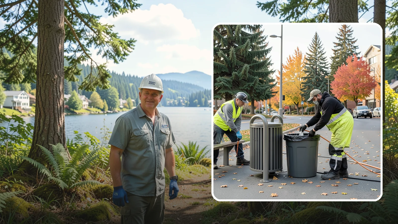 Waste Receptacle Servicing in Milton, King County, WA - Scheduled emptying, cleaning, and upkeep of public trash and recycling receptacles.