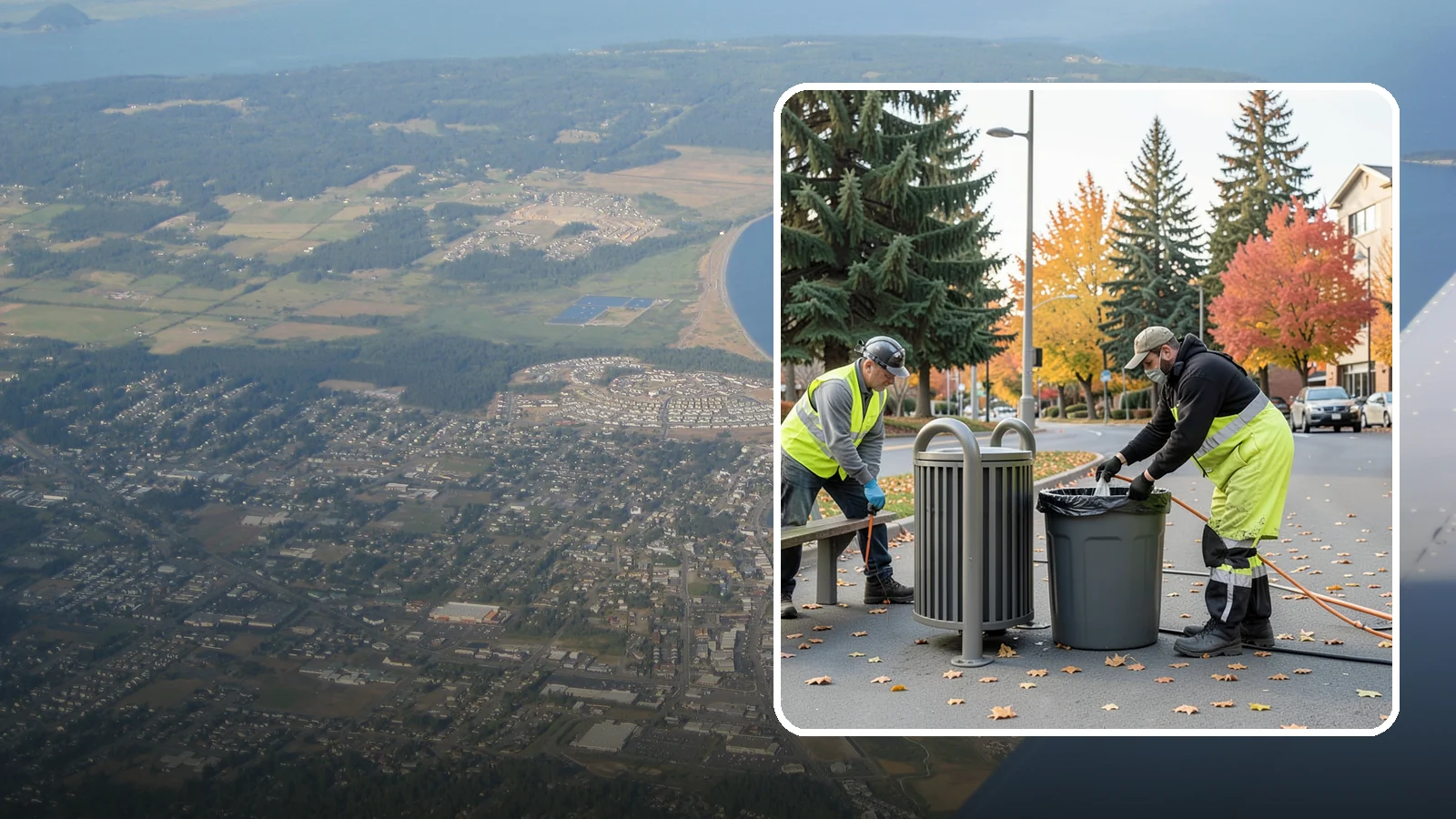 Waste Receptacle Servicing in Oak Harbor, Island County, WA - Scheduled emptying, cleaning, and upkeep of public trash and recycling receptacles.