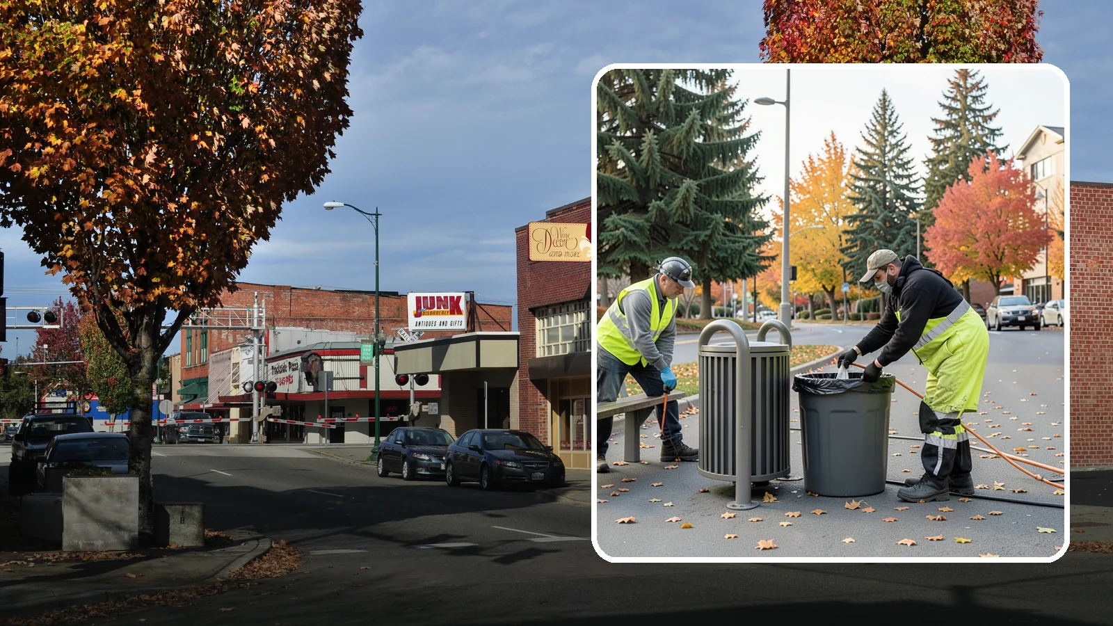 Waste Receptacle Servicing in Puyallup, Pierce County, WA - Scheduled emptying, cleaning, and upkeep of public trash and recycling receptacles.