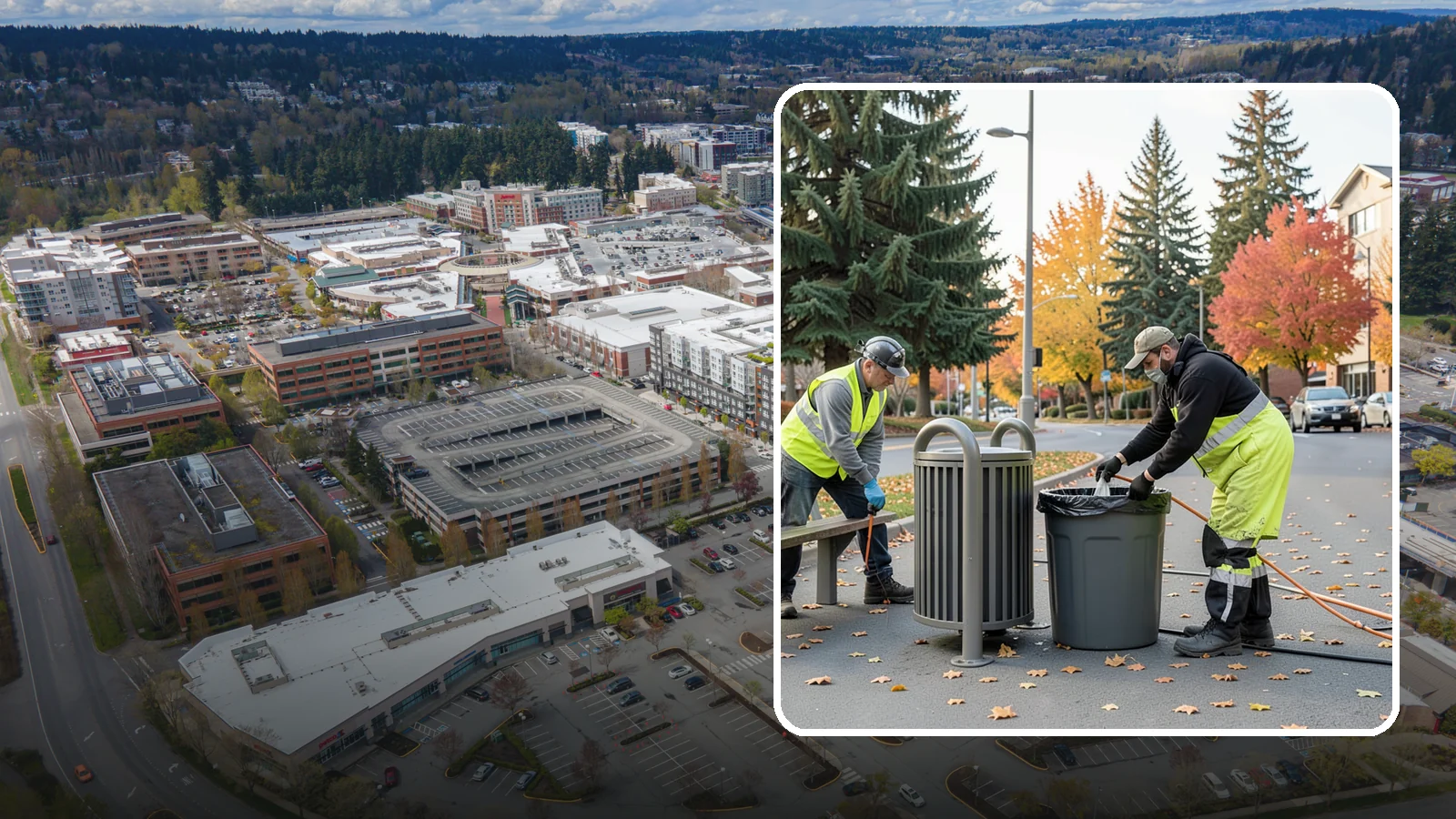 Waste Receptacle Servicing in Redmond, King County, WA - Scheduled emptying, cleaning, and upkeep of public trash and recycling receptacles.