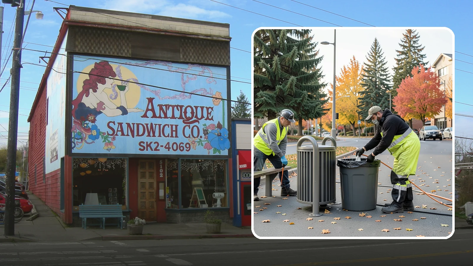 Waste Receptacle Servicing in Ruston, Pierce County, WA - Scheduled emptying, cleaning, and upkeep of public trash and recycling receptacles.