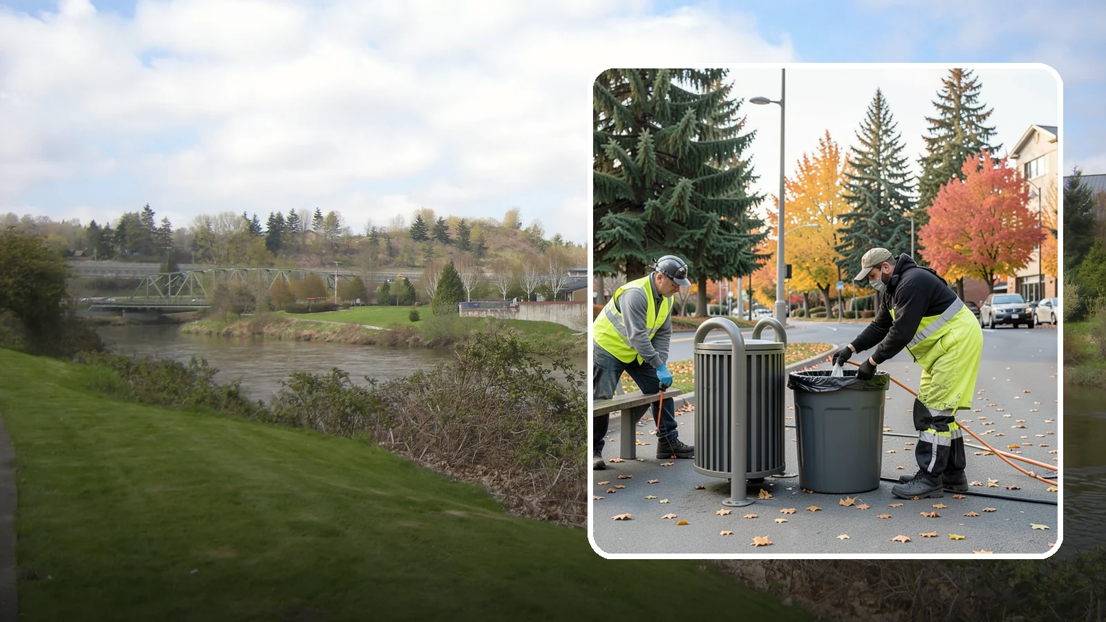 Waste Receptacle Servicing in Tukwila, King County, WA - Scheduled emptying, cleaning, and upkeep of public trash and recycling receptacles.