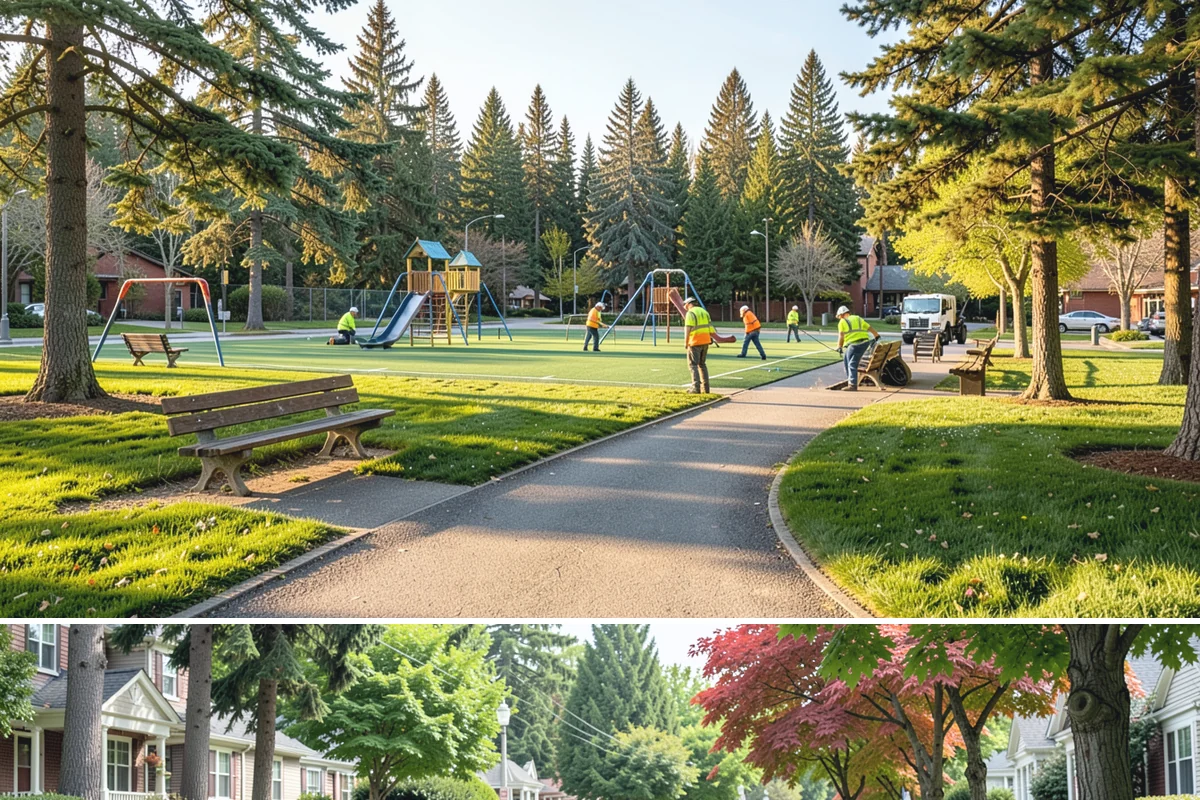 Water District Grounds Maintenance in Beaux Arts Village, King County, WA - Brush and access-road clearing concentrate in late spring and summer before growth obstructs equipment and inspections.