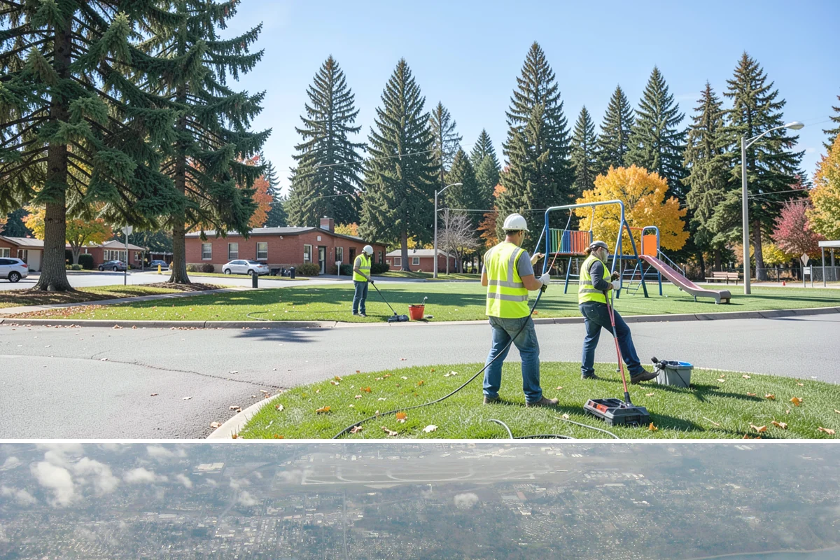 Water District Grounds Maintenance in Burien, King County, WA - Brush and access-road clearing concentrate in late spring and summer before growth obstructs equipment and inspections.
