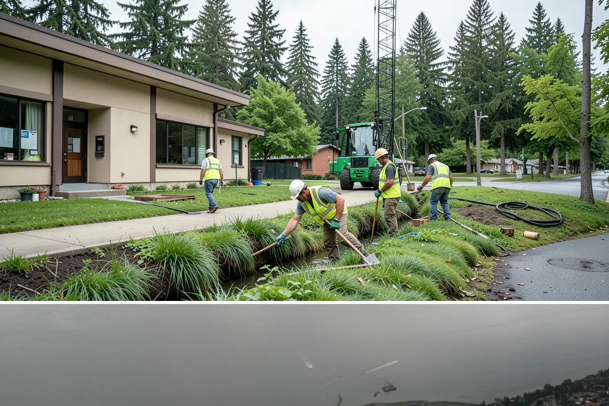 Water District Grounds Maintenance in Des Moines, King County, WA - Brush and access-road clearing concentrate in late spring and summer before growth obstructs equipment and inspections.