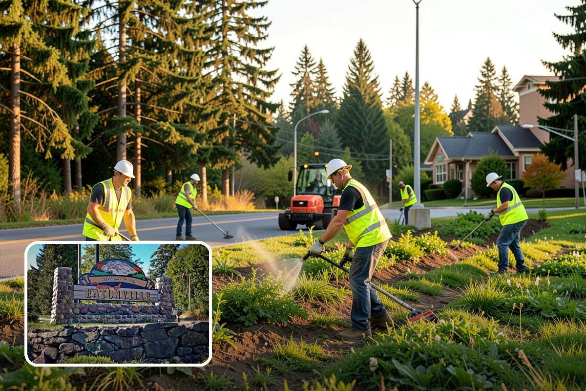 Water District Grounds Maintenance in Eatonville, Pierce County, WA - Vegetation management that respects wellhead and source-water buffers