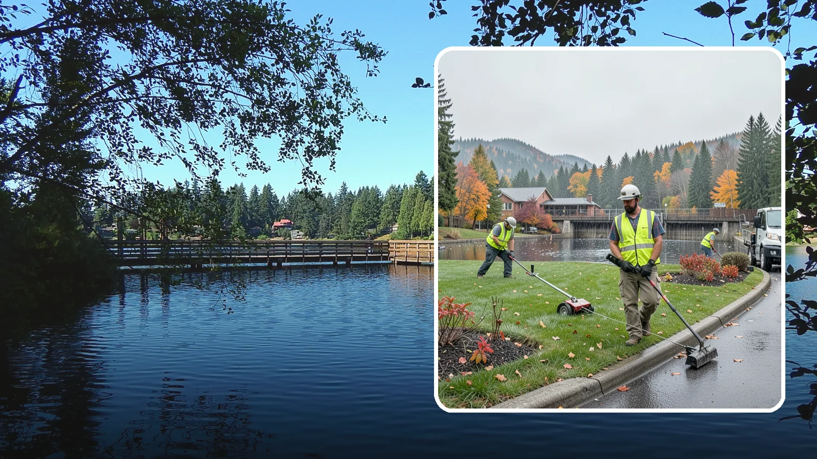 Water District Grounds Maintenance in Federal Way, King County, WA - Grounds and site maintenance for water district reservoirs, well sites, and treatment facilities in Western Washington.