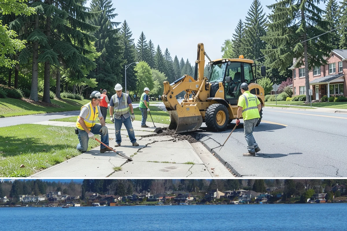 Water District Grounds Maintenance in Lake Stevens, Snohomish County, WA - Brush and access-road clearing concentrate in late spring and summer before growth obstructs equipment and inspections.