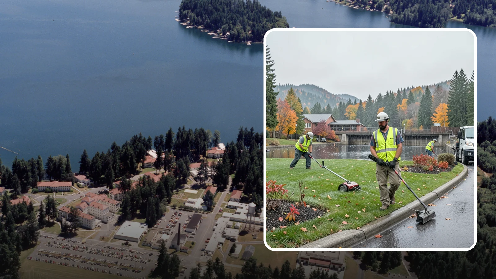 Water District Grounds Maintenance in Lakewood, Pierce County, WA - Grounds and site maintenance for water district reservoirs, well sites, and treatment facilities in Western Washington.