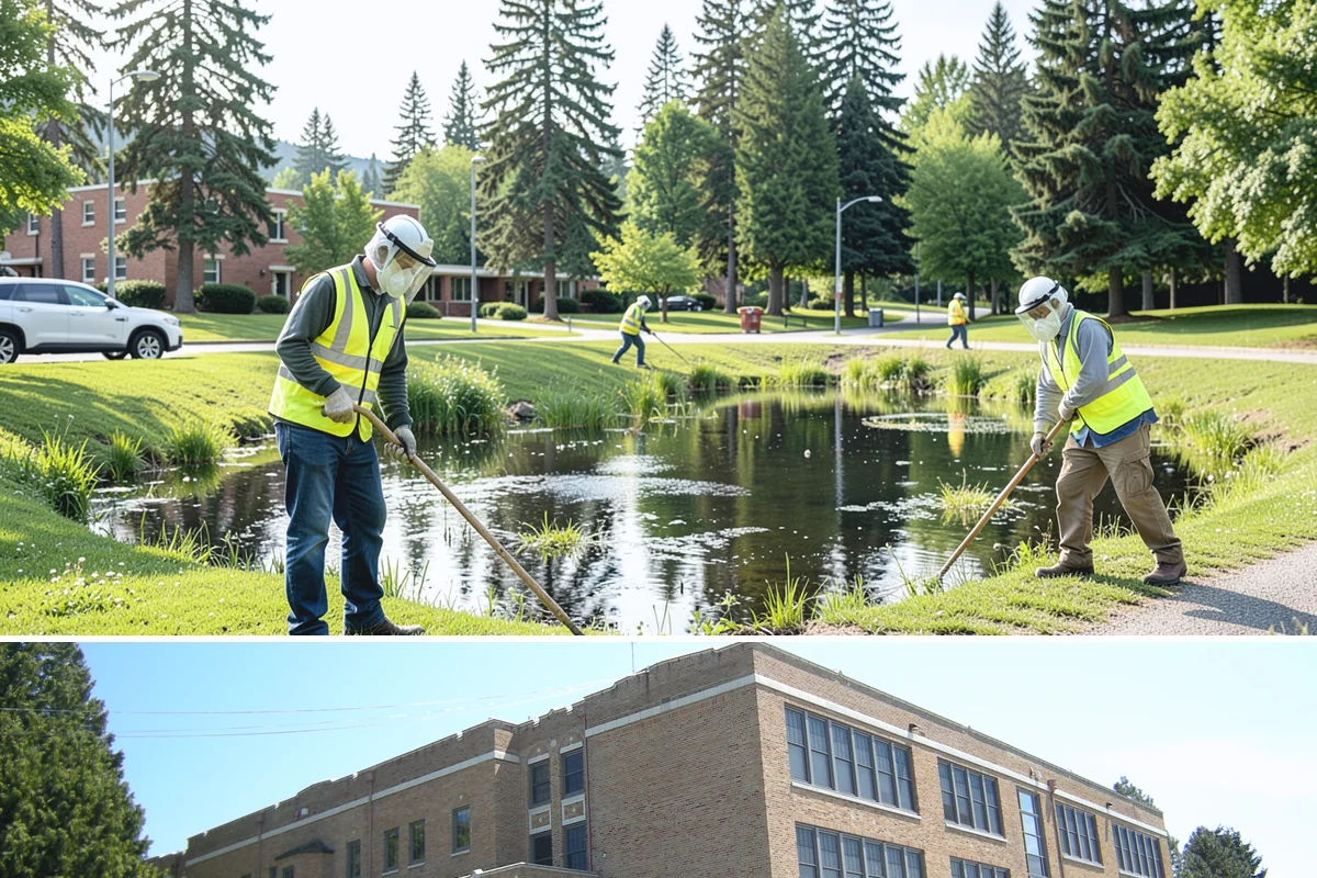 Water District Grounds Maintenance in Maple Valley, King County, WA - Brush and access-road clearing concentrate in late spring and summer before growth obstructs equipment and inspections.