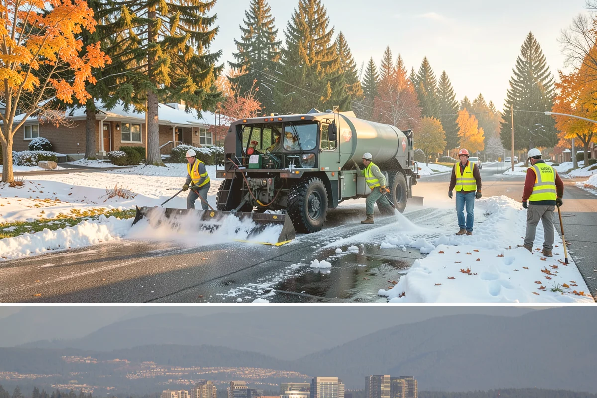 Water District Grounds Maintenance in Medina, King County, WA - Brush and access-road clearing concentrate in late spring and summer before growth obstructs equipment and inspections.