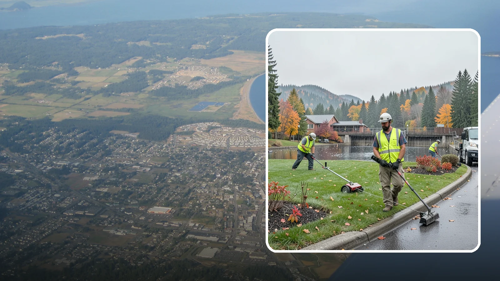 Water District Grounds Maintenance in Oak Harbor, Island County, WA - Grounds and site maintenance for water district reservoirs, well sites, and treatment facilities in Western Washington.