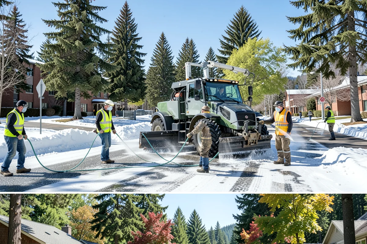 Water District Grounds Maintenance in Orting, Pierce County, WA - Brush and access-road clearing concentrate in late spring and summer before growth obstructs equipment and inspections.