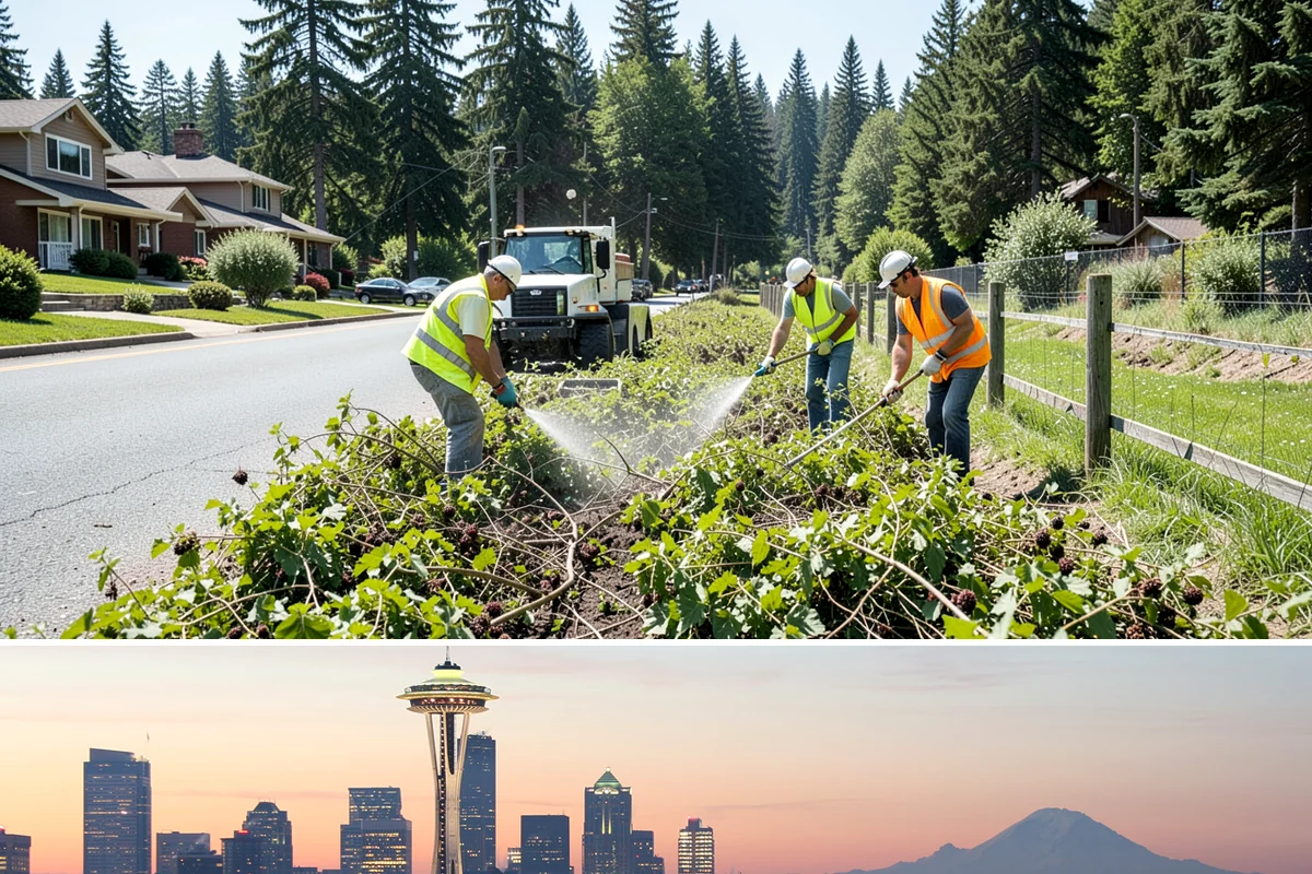 Water District Grounds Maintenance in Seattle, King County, WA - Brush and access-road clearing concentrate in late spring and summer before growth obstructs equipment and inspections.