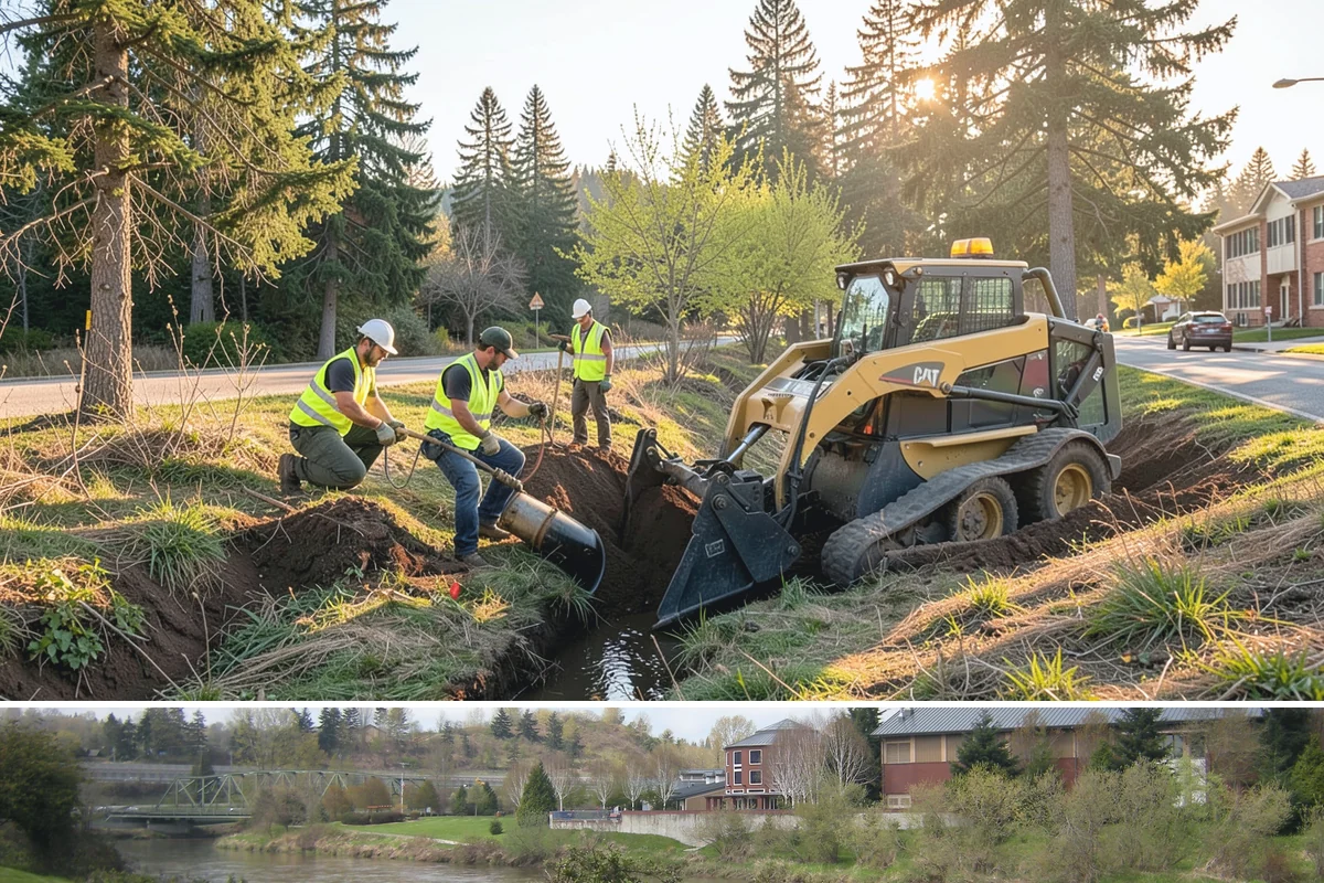 Water District Grounds Maintenance in Tukwila, King County, WA - Brush and access-road clearing concentrate in late spring and summer before growth obstructs equipment and inspections.