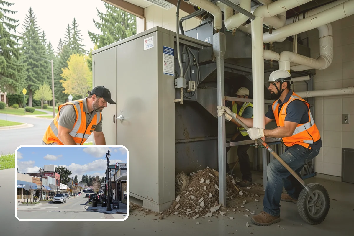 Water Quality Vault Cleaning in Bothell, King County, WA - Confined-space work performed under OSHA-compliant protocols