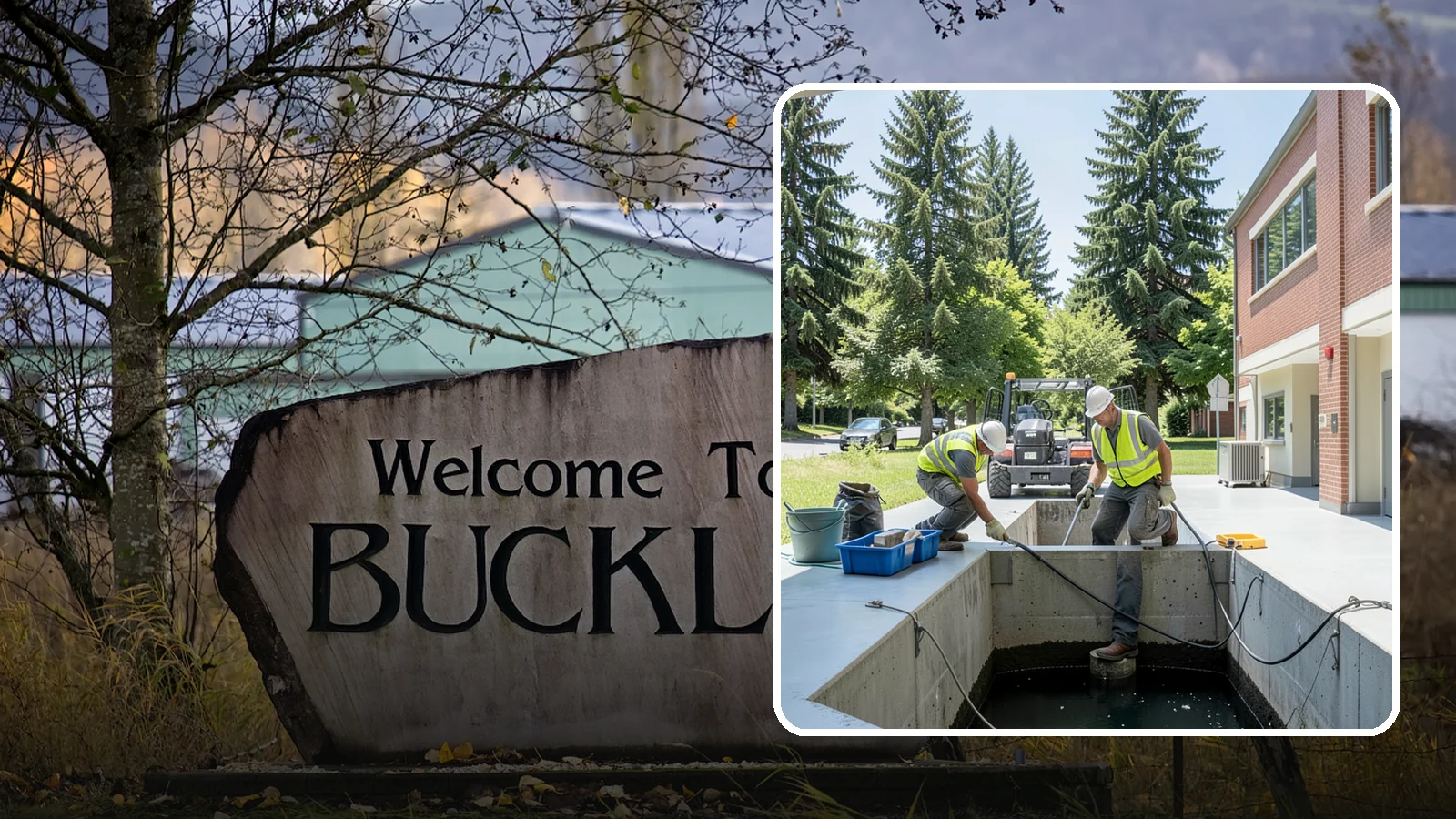 Water Quality Vault Cleaning in Buckley, Pierce County, WA - Confined-space cleaning of underground stormwater treatment vaults and their filter media.
