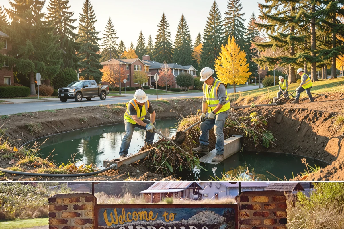 Water Quality Vault Cleaning in Carbonado, Pierce County, WA - Vault servicing is scheduled before the wet season and again mid-winter for high-load sites that fill quickly during sustained...