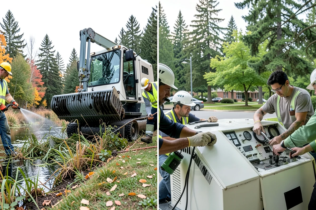 Water Quality Vault Cleaning in Clyde Hill, King County, WA - Set confined-space entry controls and safety monitoring