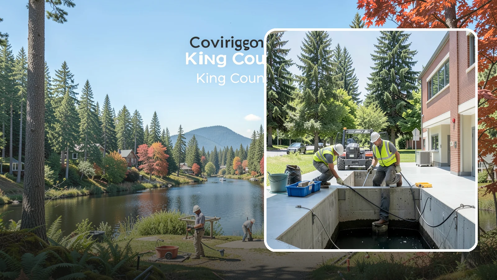 Water Quality Vault Cleaning in Covington, King County, WA - Confined-space cleaning of underground stormwater treatment vaults and their filter media.