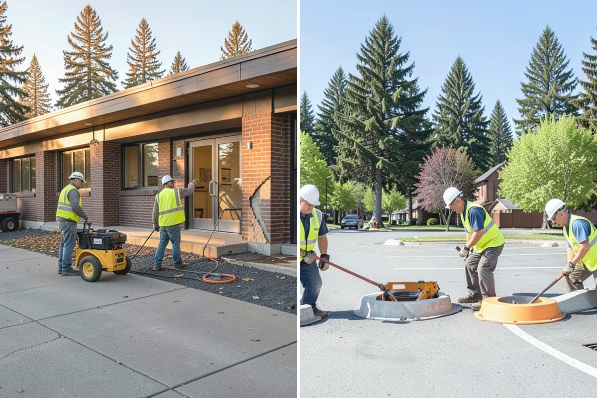 Water Quality Vault Cleaning in Darrington, Snohomish County, WA - Set confined-space entry controls and safety monitoring