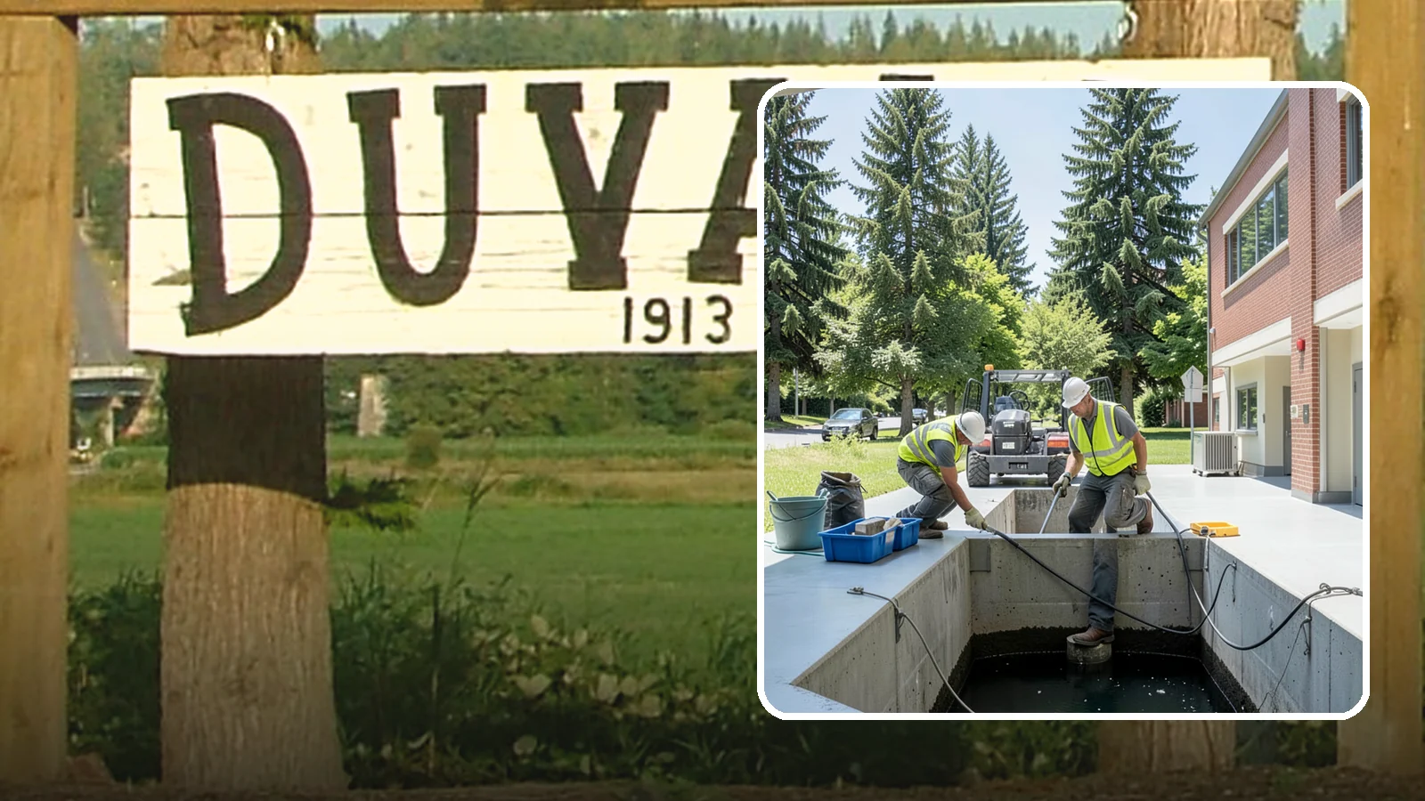 Water Quality Vault Cleaning in Duvall, King County, WA - Confined-space cleaning of underground stormwater treatment vaults and their filter media.