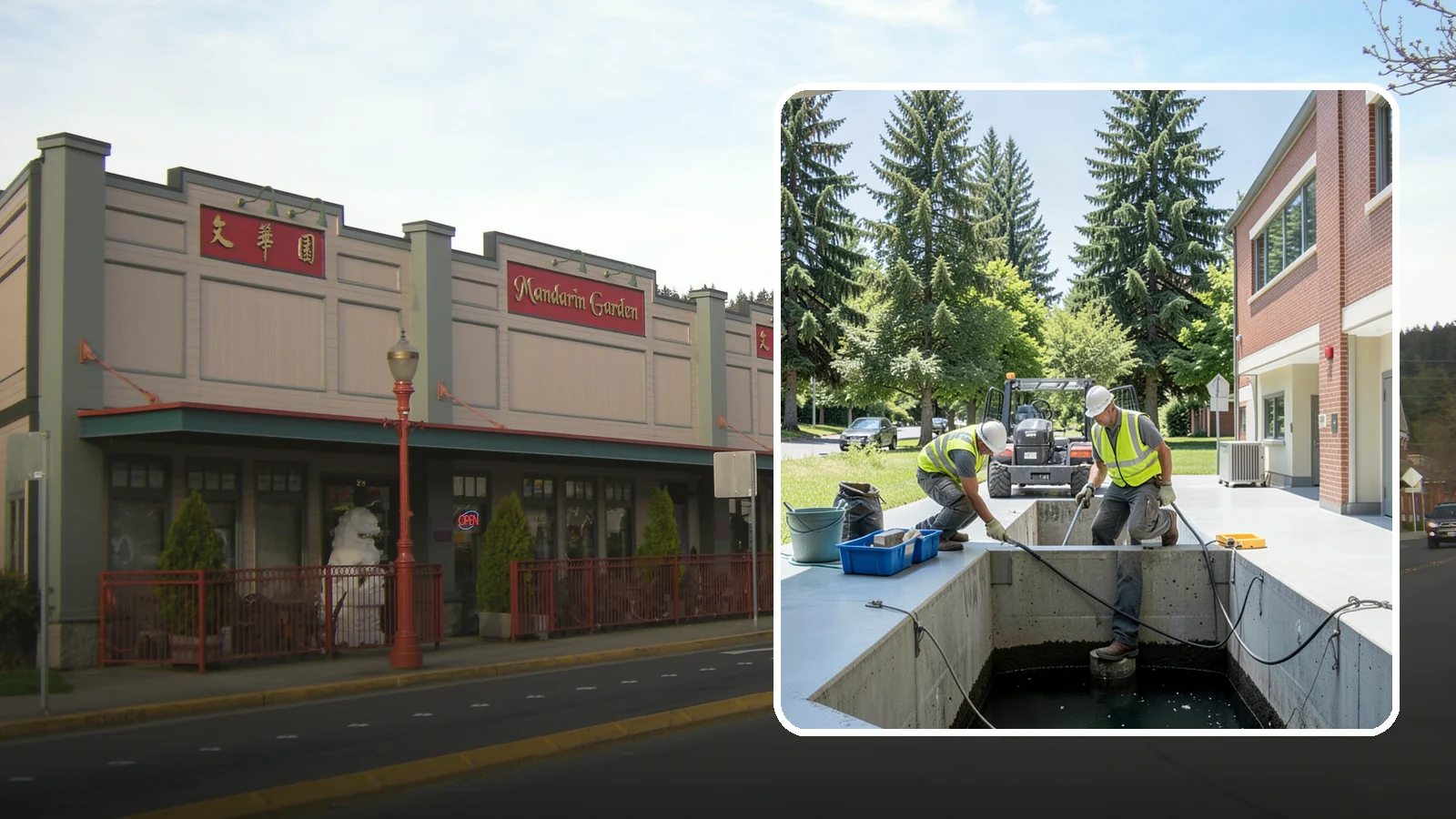 Water Quality Vault Cleaning in Issaquah, King County, WA - Confined-space cleaning of underground stormwater treatment vaults and their filter media.