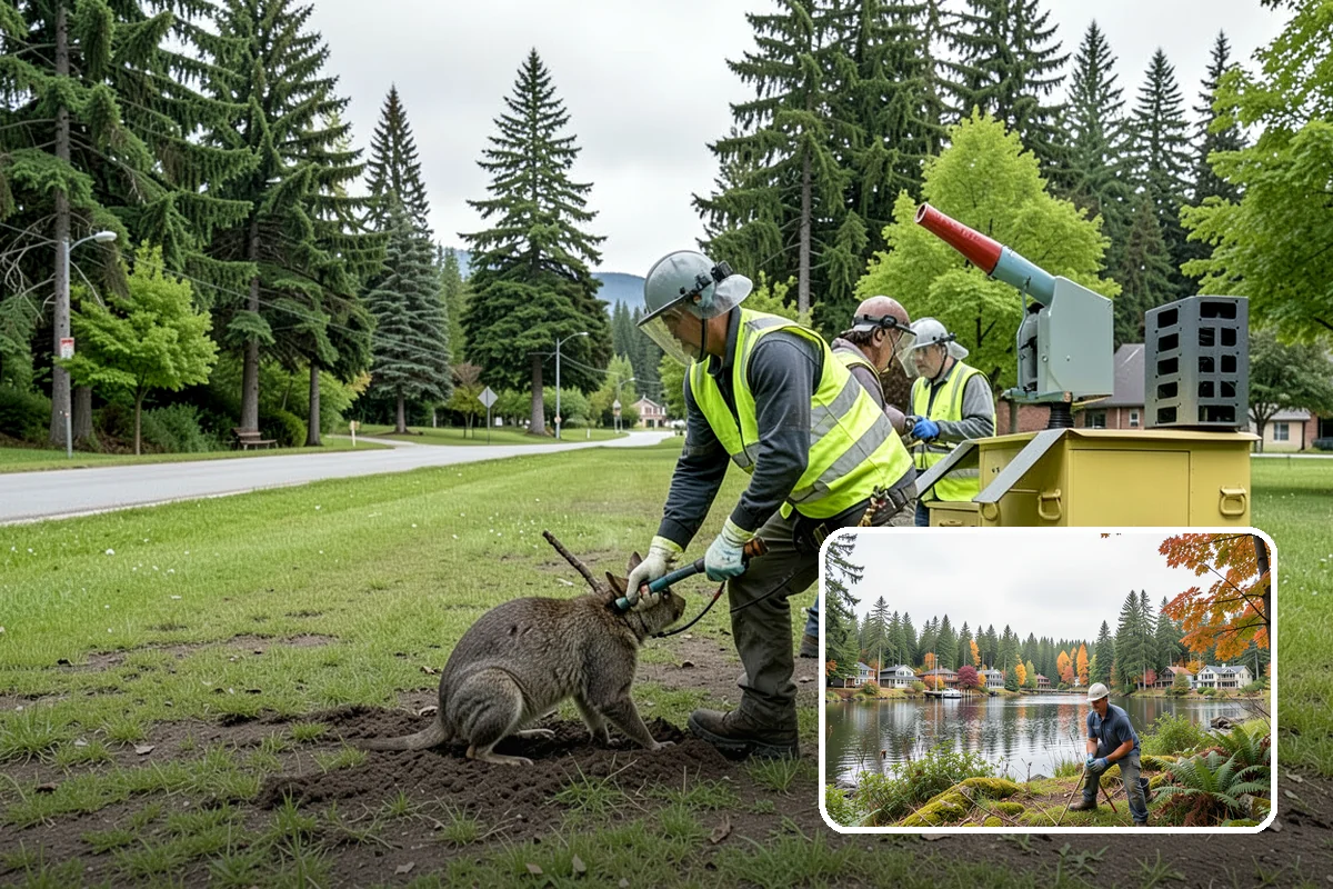Water Quality Vault Cleaning in La Conner, Skagit County, WA - Confined-space work performed under OSHA-compliant protocols