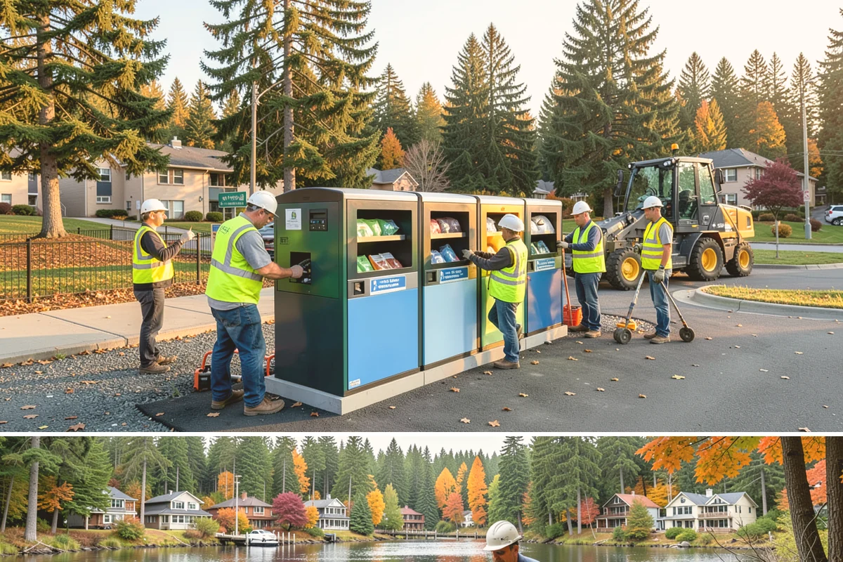 Water Quality Vault Cleaning in La Conner, Skagit County, WA - Vault servicing is scheduled before the wet season and again mid-winter for high-load sites that fill quickly during sustained...