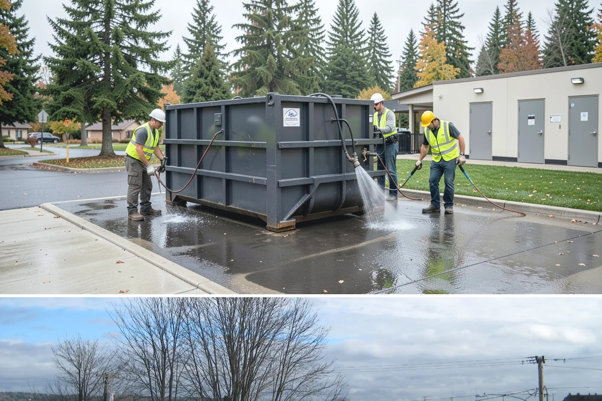 Water Quality Vault Cleaning in Langley, Island County, WA - Vault servicing is scheduled before the wet season and again mid-winter for high-load sites that fill quickly during sustained...