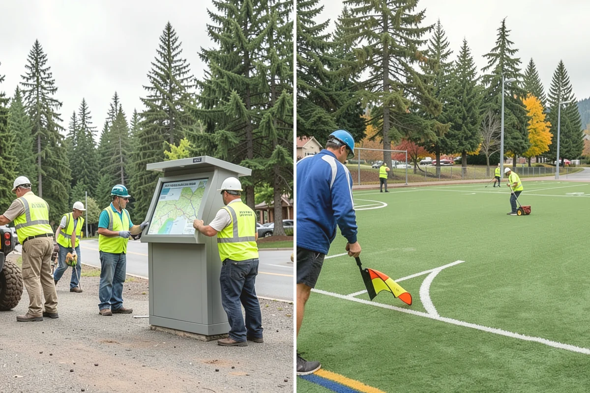 Water Quality Vault Cleaning in Mill Creek, Snohomish County, WA - Set confined-space entry controls and safety monitoring