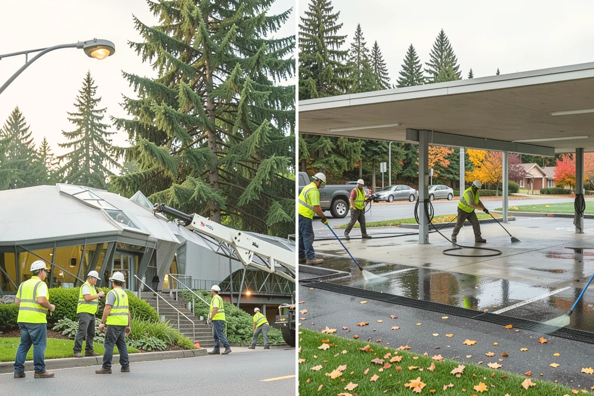Water Quality Vault Cleaning in Newcastle, King County, WA - Set confined-space entry controls and safety monitoring