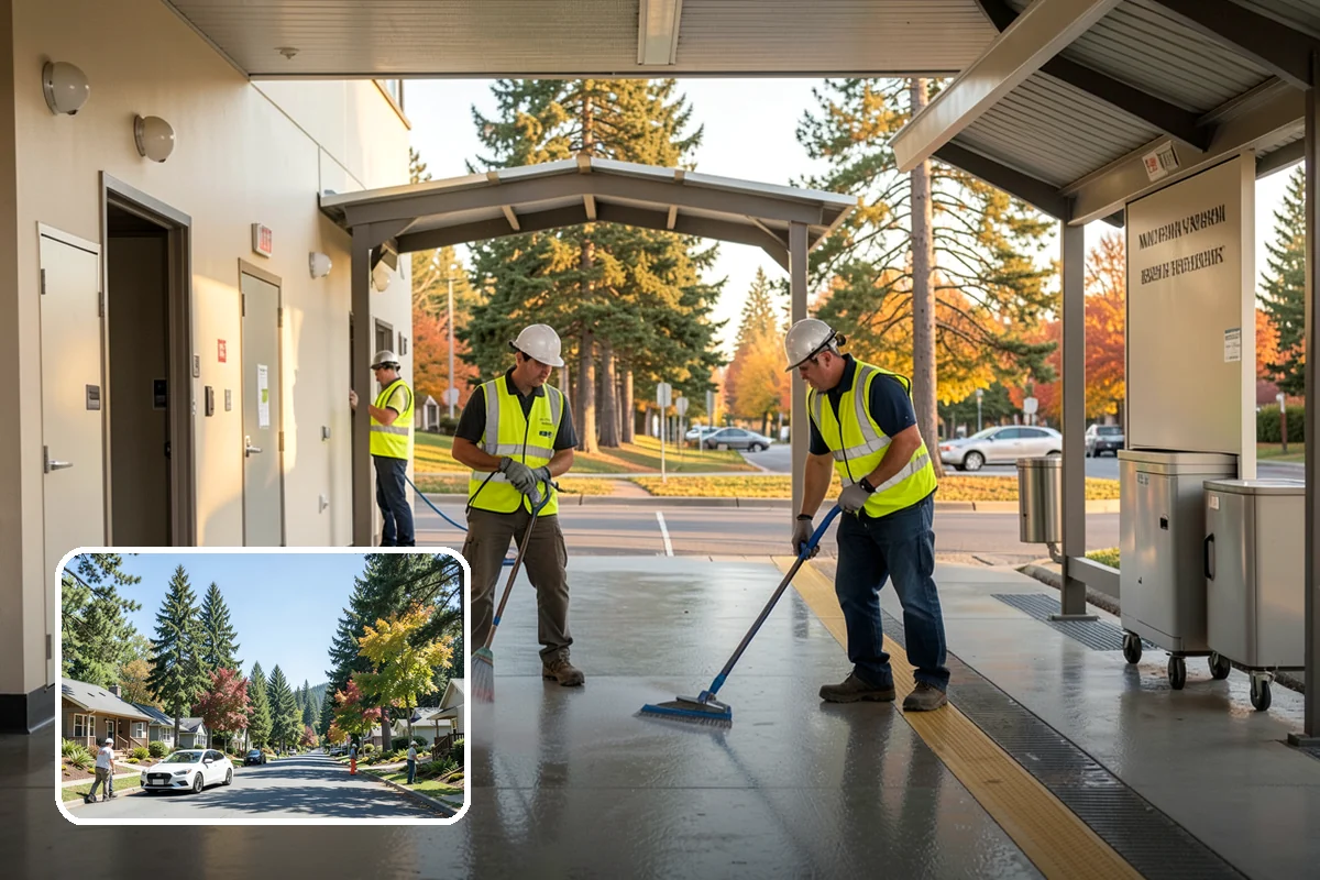 Water Quality Vault Cleaning in Orting, Pierce County, WA - Confined-space work performed under OSHA-compliant protocols