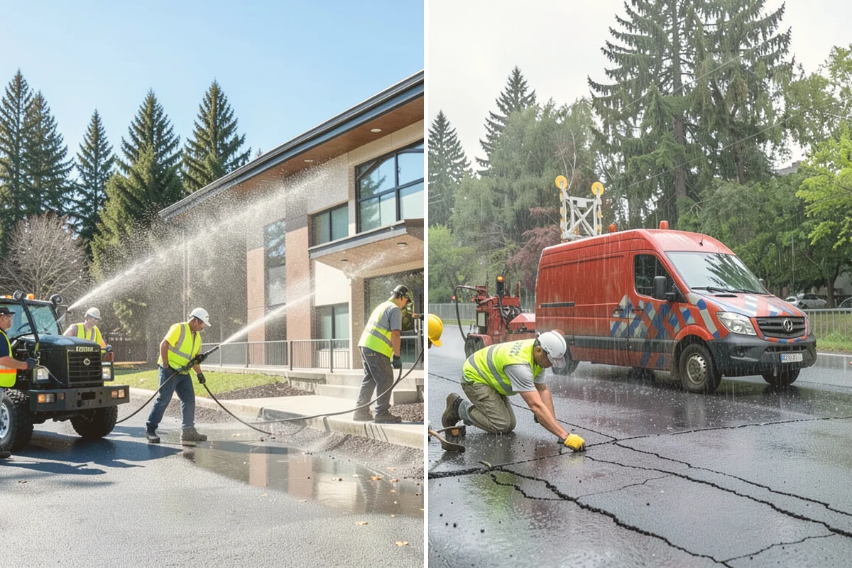 Water Quality Vault Cleaning in Orting, Pierce County, WA - Set confined-space entry controls and safety monitoring