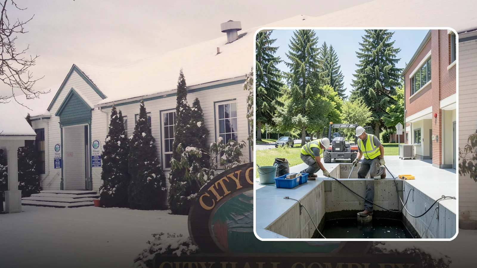 Water Quality Vault Cleaning in Pacific, King County, WA - Confined-space cleaning of underground stormwater treatment vaults and their filter media.