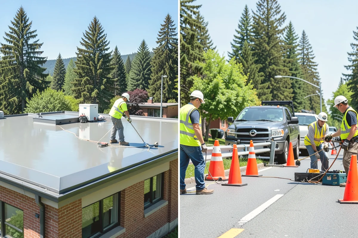 Water Quality Vault Cleaning in University Place, Pierce County, WA - Set confined-space entry controls and safety monitoring