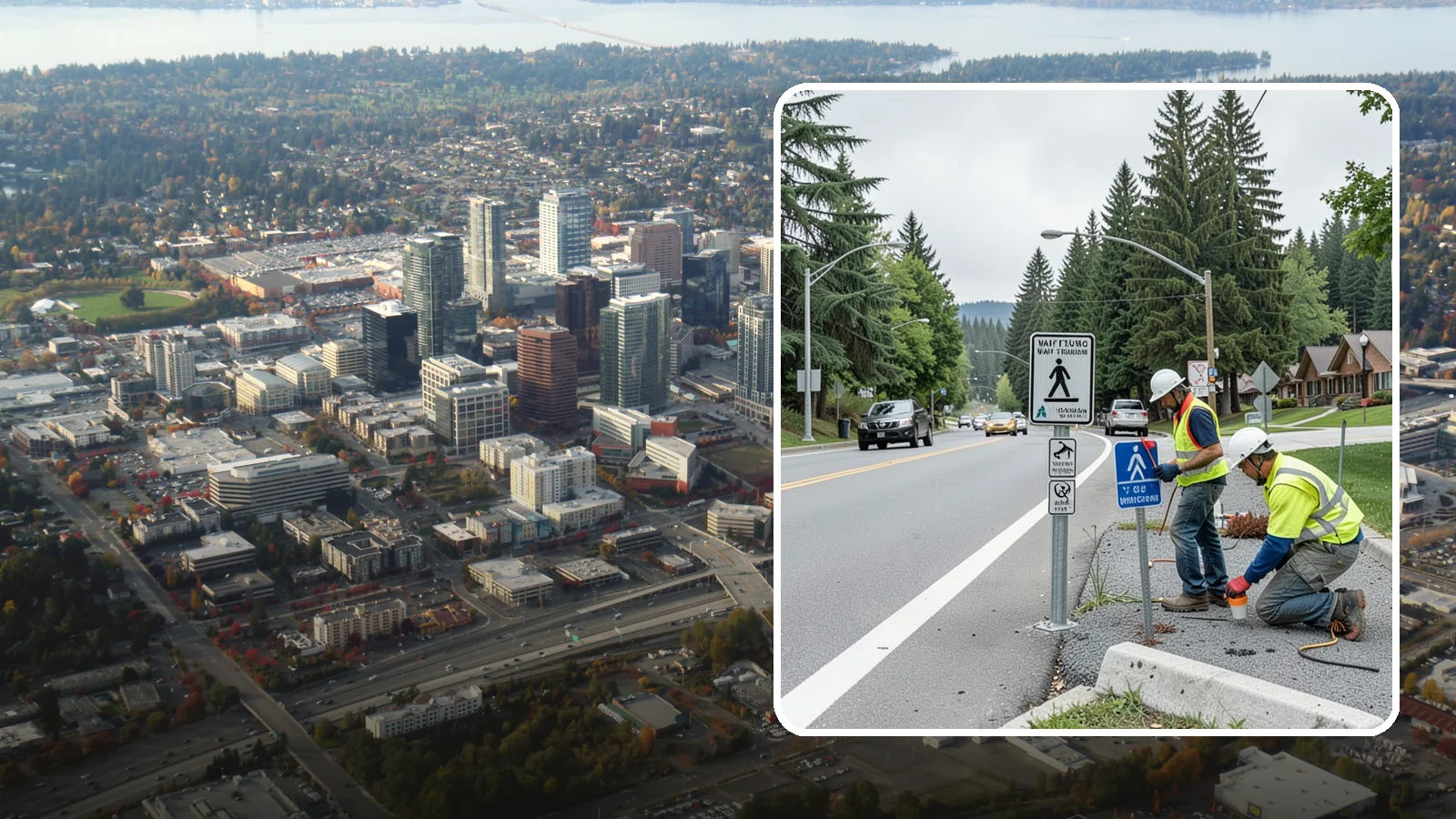 Wayfinding Signs in Bellevue, King County, WA - We install pedestrian and vehicular wayfinding signage that guides visitors to civic destinations and districts.
