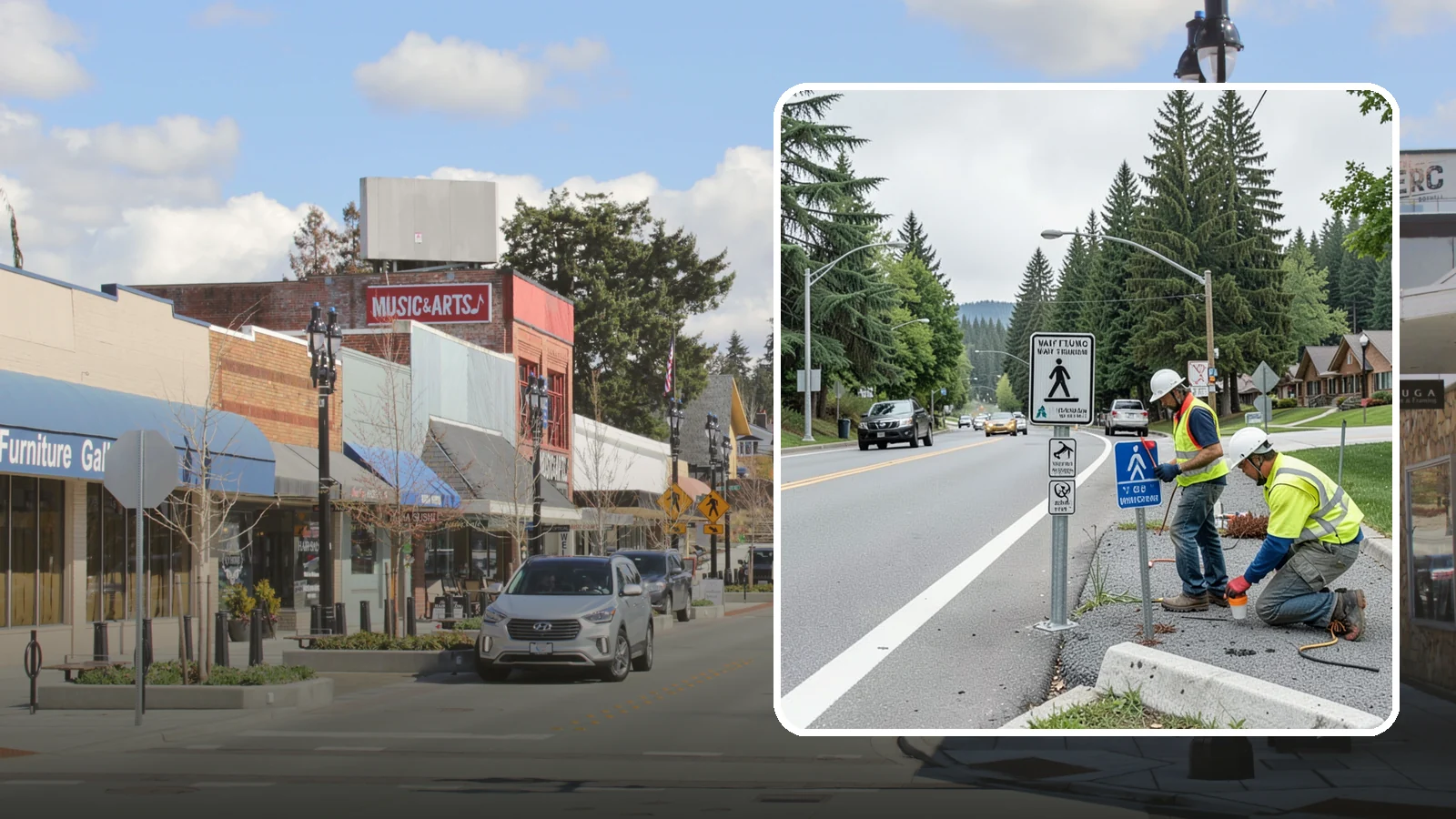 Wayfinding Signs in Bothell, King County, WA - We install pedestrian and vehicular wayfinding signage that guides visitors to civic destinations and districts.