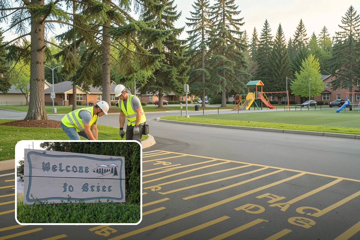 Wayfinding Signs in Brier, Snohomish County, WA - Improves visitor navigation to civic and commercial destinations