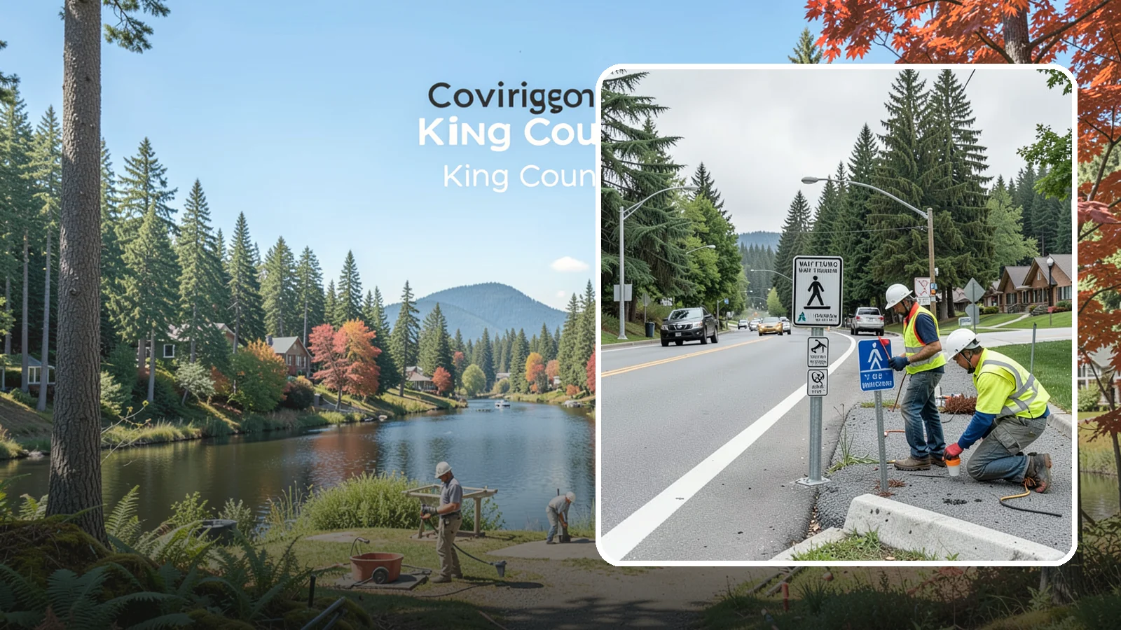Wayfinding Signs in Covington, King County, WA - We install pedestrian and vehicular wayfinding signage that guides visitors to civic destinations and districts.