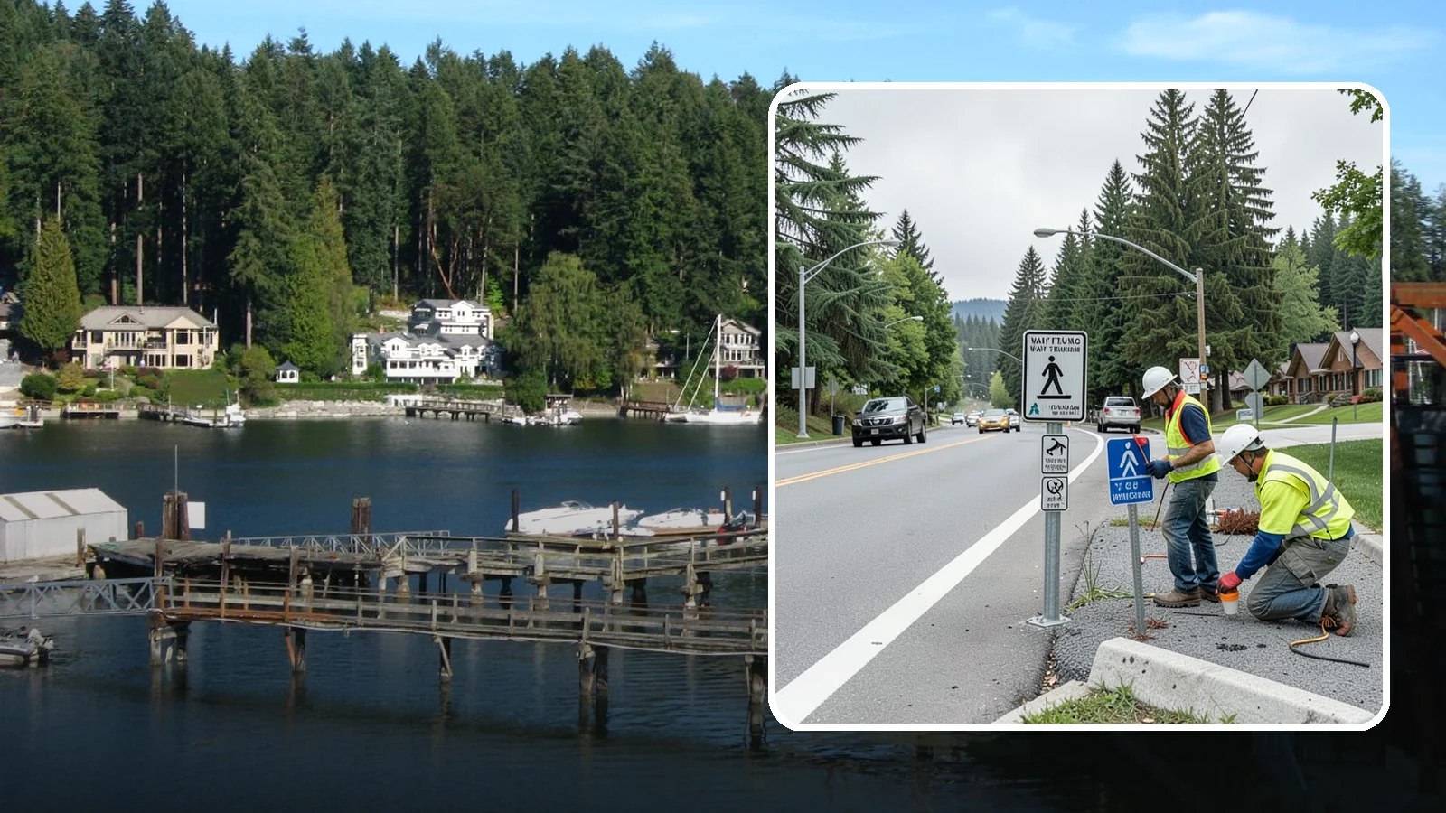 Wayfinding Signs in Gig Harbor, Pierce County, WA - We install pedestrian and vehicular wayfinding signage that guides visitors to civic destinations and districts.