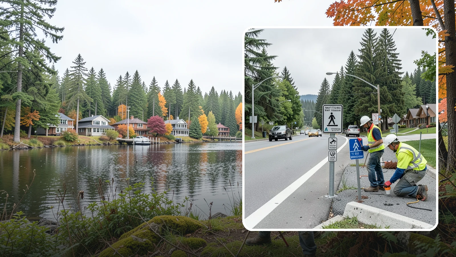 Wayfinding Signs in La Conner, Skagit County, WA - We install pedestrian and vehicular wayfinding signage that guides visitors to civic destinations and districts.