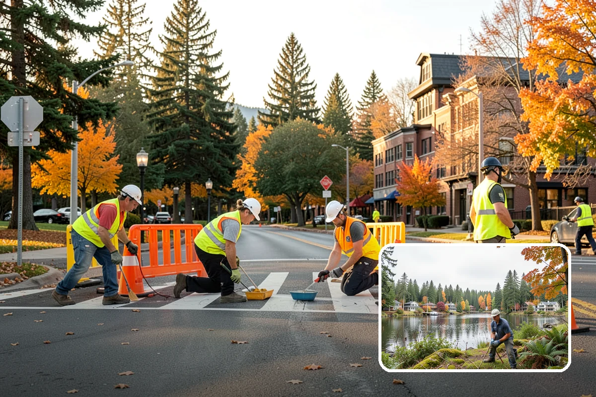 Wayfinding Signs in La Conner, Skagit County, WA - Improves visitor navigation to civic and commercial destinations