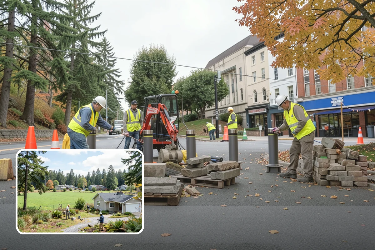 Wayfinding Signs in Lyman, Skagit County, WA - Improves visitor navigation to civic and commercial destinations